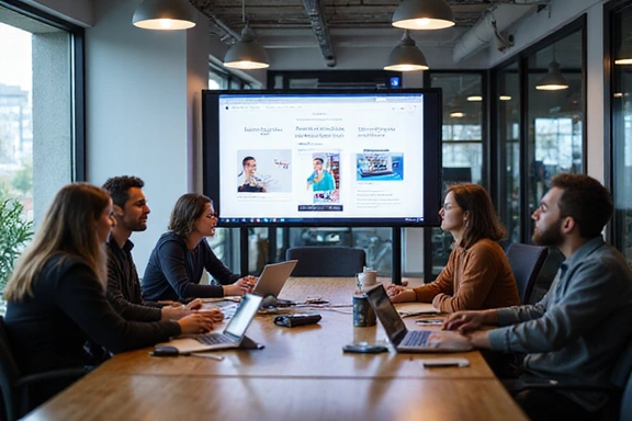 Tým cssmint diskutující o misích a hodnotách