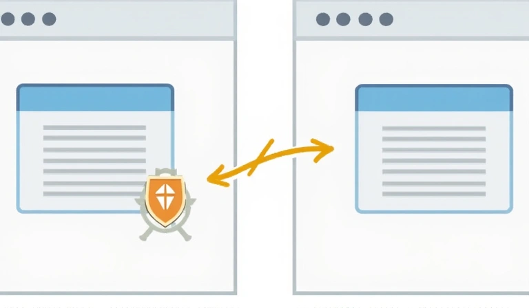 Ilustrace odkazů na externí webové stránky, symbolizující opatrnost