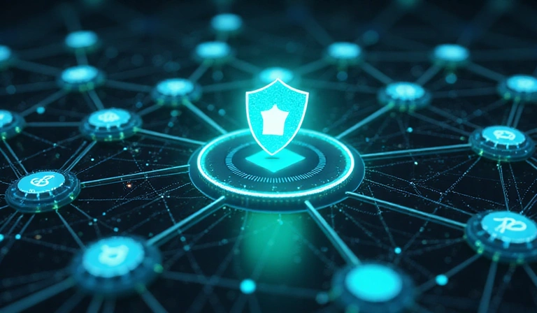 Ilustrace zabezpečených dat a ochrany soukromí